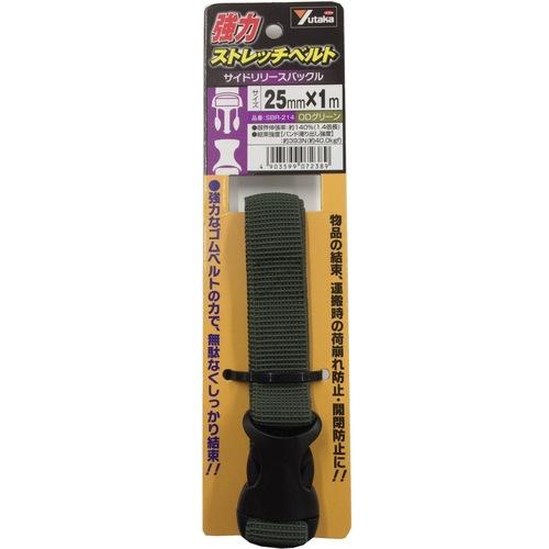 樂天商城 - ユタカメイク 強力ストレッチベルト 25mm×1m バックル ODグリーン ( SBR-214 )