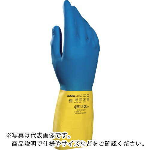 MAPA 耐薬品ゴム手袋 ALTO405 Mサイズ ( 34405228 ) 【100双セット】 MAPA社