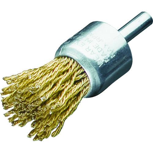 樂天商城 - LESSMANN 【売切廃番】軸付エンド型ブラシ コード真鍮波線0.22 Φ17 ( 452705 )