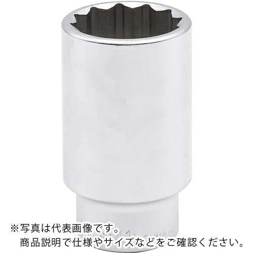 特長：ボルトが突き出したナットを回すのに最適です。深い箇所のナットにも最適です。12角は6角よりも、ボルト頭やナットに対して2倍差し込みやすく作業効率がアップします。用途：ボルト・ナットの締付け・緩め作業用。仕様：差込角(mm)：19.0対辺寸法(mm)：41全長(mm)：100対辺形状：12角対辺(mm)：41材質／仕上：構造用鋼　●代表画像について 商品によっては、代表画像を使用している場合がございます。 商品のカラー、サイズなどが異なる商品をイメージ画像として 使用させて頂いている場合がございます。 必ず、商品の品番と仕様をご確認のうえ、ご注文お願いいたいます。 　●北海道・沖縄・離島・一部地域の送料について 別途追加で送料がかかる場合がございます。 送料がかかる場合は、メールにて送料をご連絡させて頂き、 お客様にご了承頂いてからの手配となります。 　●お買上げ明細書の廃止について 当店では、個人情報保護と環境保護の観点から同封を廃止しております。 お買上げ明細書が必要な場合は、備考欄に「お買上げ明細必要」と 記載お願いいたします。 当店からの出荷の場合は、同封にて発送させて頂きます。 （※メーカー直送の場合は、PDFデータをメールさせて頂きます。） 　注意事項 ※商品名に【2個セット】等、数量の明記がない場合は1個での販売となります。