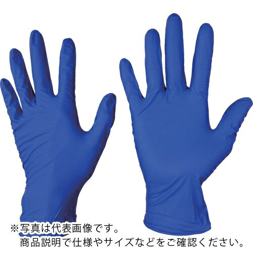 TRUSCO ( トラスコ中山 ) 使い捨てニトリル手袋TGセーフ 中厚手タイプ 0.12mm 粉なし濃青S 100枚入 ( TGNN12BS )