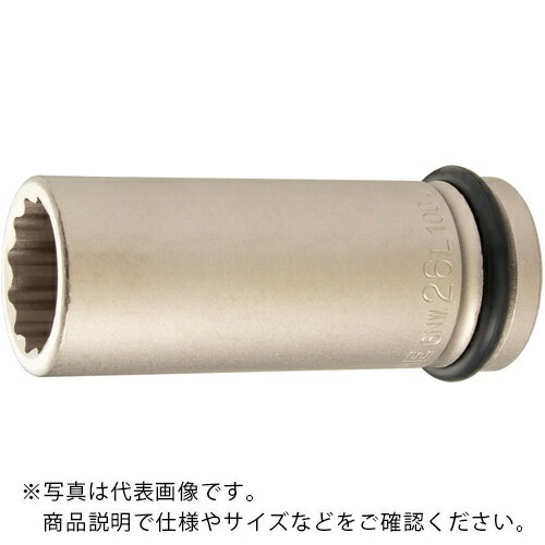 TONE インパクト用ロングソケット(12角) 対辺寸法26mm 差込角19.0mm ( 6NW-26L100 )