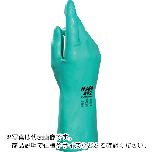 MAPA 耐油・耐薬品ニトリル手袋 ULTRANITRIL492 Mサイズ ( 34492208 )