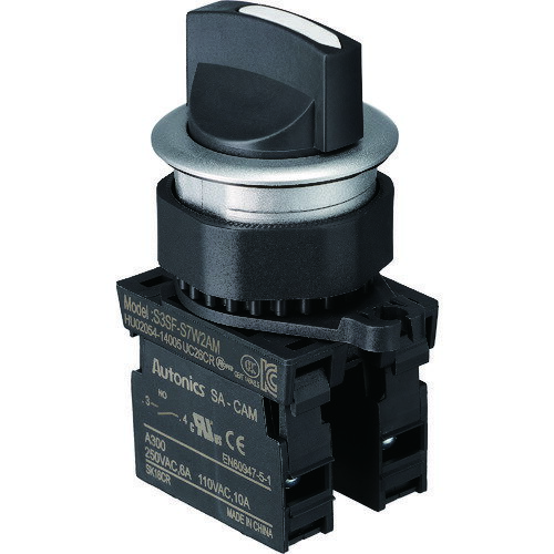 Rakuten - TRUSCO ( トラスコ中山 ) 【売切廃番】セレクタスイッチ Φ30 45°3ノッチ 2a 白 ( 30S-453-2A-W )