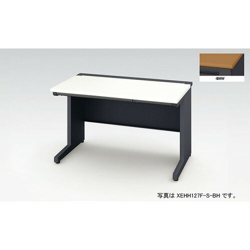 Rakuten - NAIKI ( ナイキ ) 平デスク(浅型引出し付) XEHH型/天板:ミディアムウォールナット 本体:ブラック/W1400×D700×H720 ( XEHH147F-S-BMW ) 【メーカー取寄】