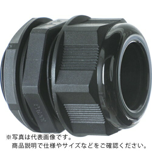 TRUSCO ( トラスコ中山 ) 【売切廃番】 ナイロンケーブルグランド 適合ケーブル18~25mm G/(PF)1 黒 1個入り ( TG10025BK )