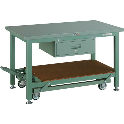 TRUSCO ( トラスコ中山 ) 重荷重作業台移動式(3000kg)TWC型 1200X750XH ...