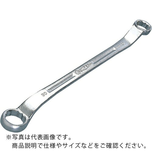 特長：45°のオフセット角度で、狭い場所や障害物の多い場所での使用に最適です。軽量でJIS規格を上回る耐荷重設計です。仕様：対辺寸法(mm)：19×22全長(mm)：302首角度(°)：45呼び：19×22材質／仕上：マンガン鋼表面処理：ニッケルクロムメッキ　●代表画像について 商品によっては、代表画像を使用している場合がございます。 商品のカラー、サイズなどが異なる商品をイメージ画像として 使用させて頂いている場合がございます。 必ず、商品の品番と仕様をご確認のうえ、ご注文お願いいたいます。 　●北海道・沖縄・離島・一部地域の送料について 別途追加で送料がかかる場合がございます。 送料がかかる場合は、メールにて送料をご連絡させて頂き、 お客様にご了承頂いてからの手配となります。 　●お買上げ明細書の廃止について 当店では、個人情報保護と環境保護の観点から同封を廃止しております。 お買上げ明細書が必要な場合は、備考欄に「お買上げ明細必要」と 記載お願いいたします。 当店からの出荷の場合は、同封にて発送させて頂きます。 （※メーカー直送の場合は、PDFデータをメールさせて頂きます。） 　注意事項 ※商品名に【2個セット】等、数量の明記がない場合は1個での販売となります。