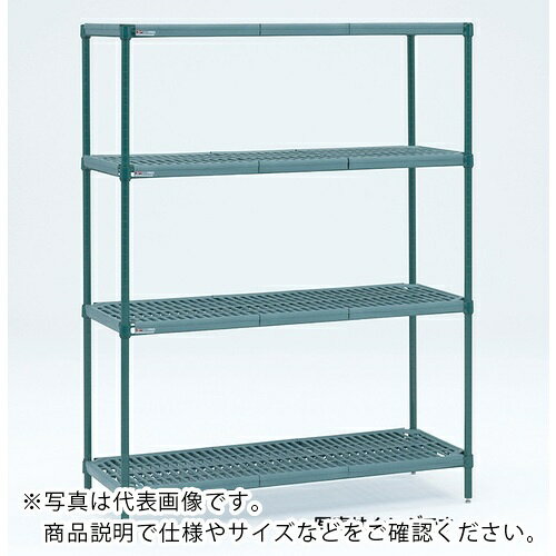 乐天商城 - ERECTA ( エレクター ) メトロ スーパーエレクター・プロ 間口605mm×奥行536mm×高さ1384mm (P)4段 ( PR2124NK3P1390W4 )