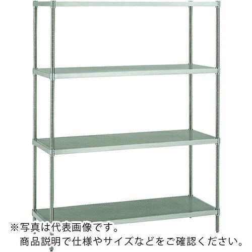 乐天商城 - ERECTA ( エレクター ) スーパーシリーズ・304パンチングソリッドシェルフ 間口1212mm×奥行460mm×高さ1384mm(P) DB無 4段 ( MSS1220PSP1390N4 )