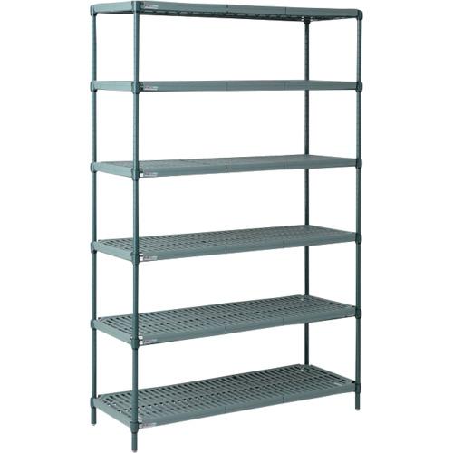 乐天商城 - ERECTA ( エレクター ) メトロ スーパーエレクター・プロ 間口1367mm×奥行536mm×高さ1591mm (PK)6段 ( PR2154NK363PK36 )