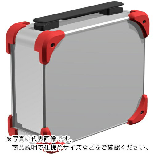 乐天商城 - タカチ ( タカチ電機工業 ) コーナーガード付キャリングケース AUGHシリーズ 233.5×308×168mm シルバー/レッド/ブラック ( AUGH222-16-30-SRB )