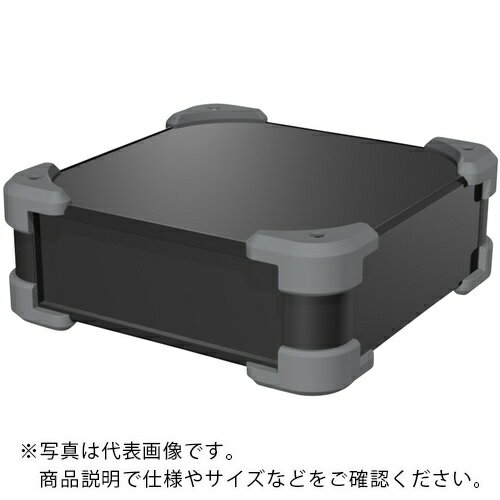 乐天商城 - タカチ ( タカチ電機工業 ) コーナーガード付アルミケース AUGシリーズ ブラック/グレー 161×368×208mm ( AUG149-20-36-BG )