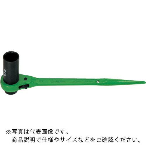乐天商城 - スーパー ( スーパーツール ) 片ロングソケット・両口ラチェットレンチ(爪式)六角対辺:21×27 ( RN-2127L )