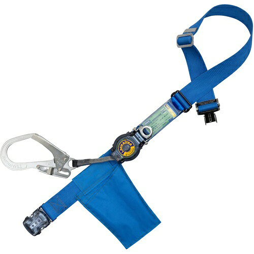 TSUYORON ( 藤井電工 ) 胴ベルト型墜落制止用器具(巻取タイプ)ロック機構付き ロックリトライト 青 LLサイズ 幅50MM×長さ1600MM 130KG対応型 ワンタッチバックル仕様 ( TBLRNOT599BL4LL(130KG)JANBX ) 