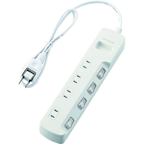 ELECOM ( エレコム ) 省エネタップ 個別スイッチ 4個口 1m ホワイト ( T-E5A-2410WH )