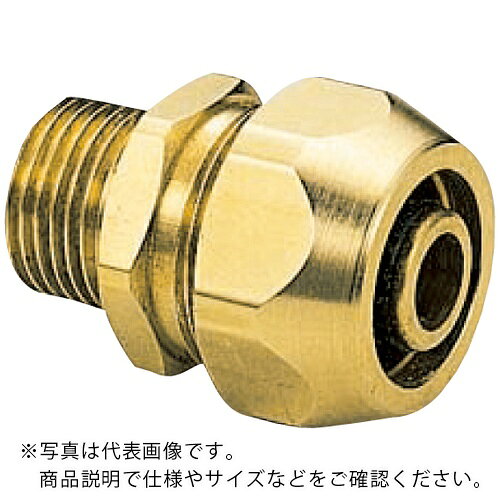 オンダ製作所 ポリ管ジョイント テーパおねじ R1/2×呼び径13mm 水道用ポリエチレン2種二層管 ( SR-805 )