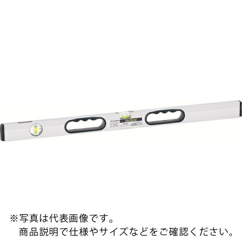 特長：6本線気泡管で1/100(1分勾配)・2/100(2分勾配)の測定が出来ます。精度調整ネジを回して気泡管の調整が出来ます。V溝付き測定面でパイプ測定可能です。落下時の衝撃をより緩衝するゴムプロテクター付です蓄光付で明るい所で光を蓄積して暗い所で数分間発光します。水平窓がつながっていて線引きガイドで使えます。測定に便利な取手付きです。用途：水平・垂直・勾配の測定に。仕様：長さ(mm)：750高さ(mm)：51厚さ(mm)：19.5マグネット：なし気泡管色：グリーン精度：±1.00mm/m=±0.0573°以内感度：0.35mm/m＝0.0201°蓄光シート：あり色：シルバー材質／仕上：本体：アルミニウムプロテクター：エラストマー樹脂気泡管：アクリル樹脂(PMMA)　●メーカー取寄商品について 本商品はメーカーからの取寄商品となります。 納期は、メーカー確認後、メールでご連絡させて頂きます。 在庫状況、生産状況によっては、かなり納期がかかる場合もございます。 　※お急ぎの場合は、ご注文前の納期確認も承りますので、　　お気軽にお問い合わせください。 　●代表画像について 商品によっては、代表画像を使用している場合がございます。 商品のカラー、サイズなどが異なる商品をイメージ画像として 使用させて頂いている場合がございます。 必ず、商品の品番と仕様をご確認のうえ、ご注文お願いいたいます。 　●北海道・沖縄・離島・一部地域の送料について 別途追加で送料がかかる場合がございます。 送料がかかる場合は、メールにて送料をご連絡させて頂き、 お客様にご了承頂いてからの手配となります。 　●お買上げ明細書の廃止について 当店では、個人情報保護と環境保護の観点から同封を廃止しております。 お買上げ明細書が必要な場合は、備考欄に「お買上げ明細必要」と 記載お願いいたします。 当店からの出荷の場合は、同封にて発送させて頂きます。 （※メーカー直送の場合は、PDFデータをメールさせて頂きます。）