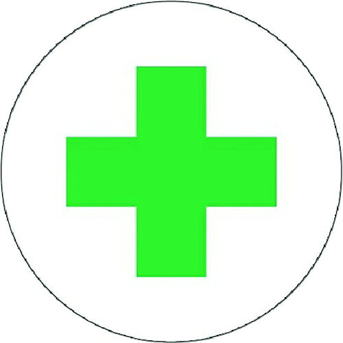 つくし ( つくし工房 ) ステッカー 白地緑十字 ( 846 )