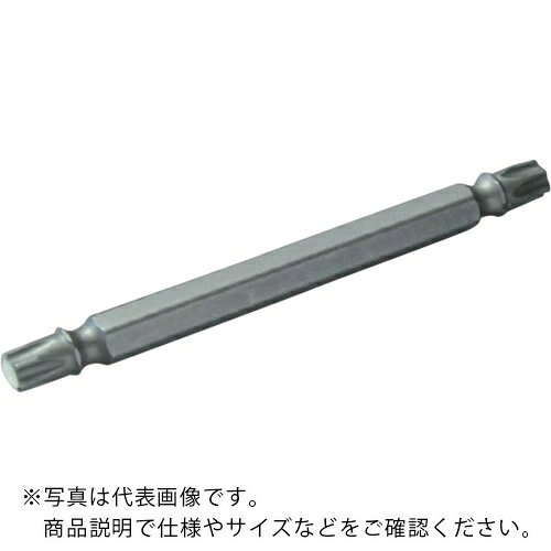 特長：社内で行う最適な熱処理により高耐久、長寿命のドライバービットです。経済的な両頭ビットです。用途：ヘックスローブ ネジの締付に。自動車関連の組立工場に。仕様：刃先：T20全長(mm)：75シャンク径(mm)：6.35硬さ：Hボール溝(mm)：9材質／仕上：特殊合金鋼　●メーカー取寄商品について 本商品はメーカーからの取寄商品となります。 納期は、メーカー確認後、メールでご連絡させて頂きます。 在庫状況、生産状況によっては、かなり納期がかかる場合もございます。 　※お急ぎの場合は、ご注文前の納期確認も承りますので、　　お気軽にお問い合わせください。 　●代表画像について 商品によっては、代表画像を使用している場合がございます。 商品のカラー、サイズなどが異なる商品をイメージ画像として 使用させて頂いている場合がございます。 必ず、商品の品番と仕様をご確認のうえ、ご注文お願いいたいます。 　●北海道・沖縄・離島・一部地域の送料について 別途追加で送料がかかる場合がございます。 送料がかかる場合は、メールにて送料をご連絡させて頂き、 お客様にご了承頂いてからの手配となります。 　●お買上げ明細書の廃止について 当店では、個人情報保護と環境保護の観点から同封を廃止しております。 お買上げ明細書が必要な場合は、備考欄に「お買上げ明細必要」と 記載お願いいたします。 当店からの出荷の場合は、同封にて発送させて頂きます。 （※メーカー直送の場合は、PDFデータをメールさせて頂きます。）