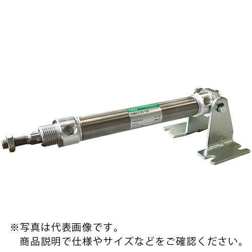 特長：一般形シリンダの中で中口径（φ20〜40mm）のシリーズで、無給油・高耐食・長寿命なシリンダです。シリーズオプションがジャバラ付、ロッド材質変更など様々なオプションが豊富なカシメタイプのシリンダです。シリンダチューブにステンレス材を使用し、耐食性を高めたシリンダです。シリンダスイッチ（無接点、3線式）1個付です。用途：一般用途に（要ステンレスチューブ環境）仕様：チューブ内径(mm)：20ストローク(mm)：300配管ポート口径：Rc1/8取付支持形式：ヘッド側トラニオン形チューブ内径(Φ)：20ねじ径：Rcねじシリンダスイッチ：無接点3線式1色表示式　1個付シリンダスイッチ リード線長さ(m)：1付属品：二山ブラケット(ピンと止め輪は添付)使用流体：圧縮空気最高使用圧力(MPa)：1最低使用圧力(MPa)：0.1耐圧力(MPa)：1.6周囲温度(℃)：−10〜60(但し、凍結なきこと)使用ピストン速度(mm/s)：50〜500クッション：ゴムクッション給油：不要(給油時はタービン油1種ISOVG32を使用)許容吸収エネルギー(J)：0.166材質(シリンダ本体)：ステンレス鋼材質(ピストンロッド)：炭素鋼複動・片ロッド形注意：本製品はカシメ形のため分解できません。　●メーカー取寄商品について 本商品はメーカーからの取寄商品となります。 納期は、メーカー確認後、メールでご連絡させて頂きます。 在庫状況、生産状況によっては、かなり納期がかかる場合もございます。 　※お急ぎの場合は、ご注文前の納期確認も承りますので、　　お気軽にお問い合わせください。 　●代表画像について 商品によっては、代表画像を使用している場合がございます。 商品のカラー、サイズなどが異なる商品をイメージ画像として 使用させて頂いている場合がございます。 必ず、商品の品番と仕様をご確認のうえ、ご注文お願いいたいます。 　●北海道・沖縄・離島・一部地域の送料について 別途追加で送料がかかる場合がございます。 送料がかかる場合は、メールにて送料をご連絡させて頂き、 お客様にご了承頂いてからの手配となります。 　●お買上げ明細書の廃止について 当店では、個人情報保護と環境保護の観点から同封を廃止しております。 お買上げ明細書が必要な場合は、備考欄に「お買上げ明細必要」と 記載お願いいたします。 当店からの出荷の場合は、同封にて発送させて頂きます。 （※メーカー直送の場合は、PDFデータをメールさせて頂きます。）