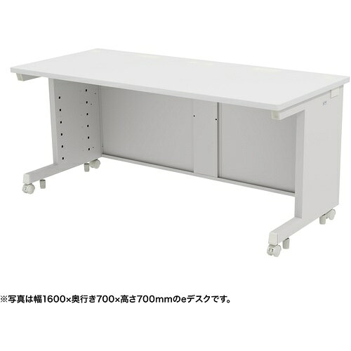 特長：設置場所や設置機器、用途に合わせて150種類のサイズから選べるデスクシリーズです。幅600〜1800mm、奥行500・600〜800mmで50mmピッチのサイズバリエーションがあります。高さは700mmと720mmを選べます。レイアウト変更などが行えるようにキャスターが付いています。総耐荷重180kgです。重量のある機器の設置等も可能です。サブテーブル、中棚、床固定金具、引き出し、キーボードスライダーのオプションを用意しております。ケーブル収納パネルを加えることでバックパネルを二重構造にでき、ケーブルを隠すことができるようになります。仕様：間口(mm)：1600奥行(mm)：750高さ(mm)：720天板色：ホワイトフレームカラー：ホワイト天板サイズ(mm)：W1600×D750×t25製品重量(kg)：42総耐荷重(kg)：180天板部均等耐荷重(kg)：150中心荷重(kg)：80梱包：3個口/760×800×95mm・15.5kg1660×810×40mm・22.8kg1590×595×40mm・10.3kg　●メーカー取寄商品について 本商品はメーカーからの取寄商品となります。 納期は、メーカー確認後、メールでご連絡させて頂きます。 在庫状況、生産状況によっては、かなり納期がかかる場合もございます。 　※お急ぎの場合は、ご注文前の納期確認も承りますので、　　お気軽にお問い合わせください。 　●代表画像について 商品によっては、代表画像を使用している場合がございます。 商品のカラー、サイズなどが異なる商品をイメージ画像として 使用させて頂いている場合がございます。 必ず、商品の品番と仕様をご確認のうえ、ご注文お願いいたいます。 　●北海道・沖縄・離島・一部地域の送料について 別途追加で送料がかかる場合がございます。 送料がかかる場合は、メールにて送料をご連絡させて頂き、 お客様にご了承頂いてからの手配となります。 　●お買上げ明細書の廃止について 当店では、個人情報保護と環境保護の観点から同封を廃止しております。 お買上げ明細書が必要な場合は、備考欄に「お買上げ明細必要」と 記載お願いいたします。 当店からの出荷の場合は、同封にて発送させて頂きます。 （※メーカー直送の場合は、PDFデータをメールさせて頂きます。）