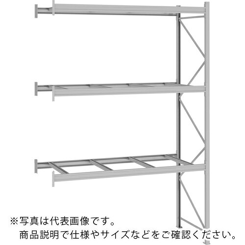 特長：ビームと柱の結合方式に、コネクタピンによる嵌合方式を採用しています。VOC（揮発性有機化合物）対応塗装です。低ホルムアルデヒド（F☆☆☆☆）です。用途：パレタイズされた荷物の保管。アクセサリーの使用により様々な形状の荷を保管できます。仕様：奥行(mm)：1100高さ(mm)：5000有効間口(mm)：2700均等積載量(kg/段)：1500最大積載量(kg/台)：4500ビーム段数：3本体仕様：連結型組立式オイスターホワイト色段調整ピッチ：50mm材質／仕上：本体:スチール本体表面処理:VOC対応水溶性塗料・電着塗装注意：組立費別途。　●メーカー取寄商品について 本商品はメーカーからの取寄商品となります。 納期は、メーカー確認後、メールでご連絡させて頂きます。 在庫状況、生産状況によっては、かなり納期がかかる場合もございます。 　※お急ぎの場合は、ご注文前の納期確認も承りますので、　　お気軽にお問い合わせください。 　●代表画像について 商品によっては、代表画像を使用している場合がございます。 商品のカラー、サイズなどが異なる商品をイメージ画像として 使用させて頂いている場合がございます。 必ず、商品の品番と仕様をご確認のうえ、ご注文お願いいたいます。 　●北海道・沖縄・離島・一部地域の送料について 別途追加で送料がかかる場合がございます。 送料がかかる場合は、メールにて送料をご連絡させて頂き、 お客様にご了承頂いてからの手配となります。 　●お買上げ明細書の廃止について 当店では、個人情報保護と環境保護の観点から同封を廃止しております。 お買上げ明細書が必要な場合は、備考欄に「お買上げ明細必要」と 記載お願いいたします。 当店からの出荷の場合は、同封にて発送させて頂きます。 （※メーカー直送の場合は、PDFデータをメールさせて頂きます。）