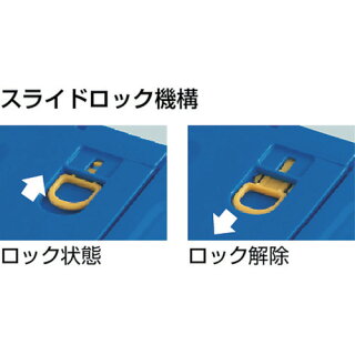 TRUSCO薄型折りたたみコンテナ50Lロックフタ付グレーTR-C50BGY(TRC50B)