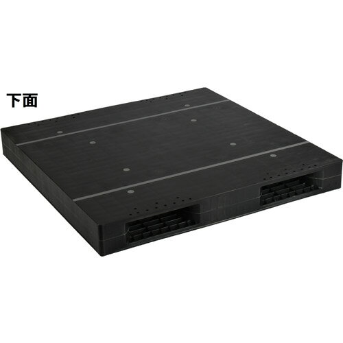 NPC ( 日本プラパレット ) プラスチックパレット ZR-122122WE 両面二方差し 黒 ( Z...
