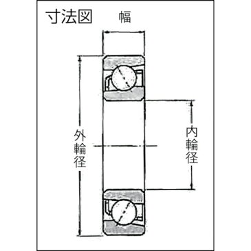 NTN　アンギュラ玉軸受（接触角40度フラッシュグラウンド）内径30mm外径72mm幅19mm 7306BG ( 7306BG ) （株）NTNセールスジャパン