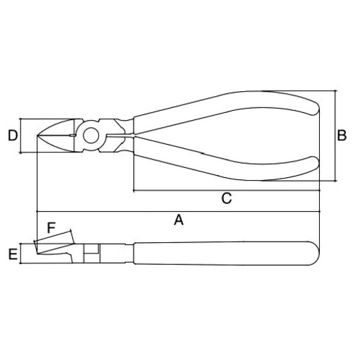 スリーピークス　R型プラスチックニッパ（バネ付）　132mm PNP-125G-S-R ( PNP125GSR ) （株）スリーピークス技研 2