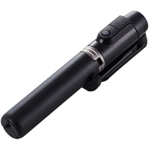 ELECOM ( エレコム ) スマートフォン用三脚 自撮り棒 2way Bluetoothリモコン付 ブラック ( P-STSR02BK )