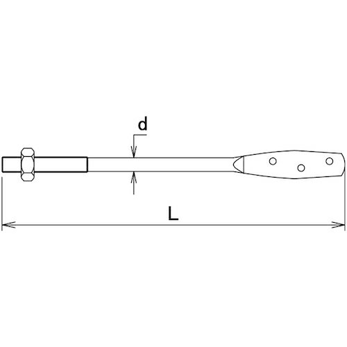 DAIDОHANT ユニクロ 共羽子板 (呼び)W3/8×(長さ)120mm (1本) ( 10101728 ) (株)ダイドーハント 【メーカー取寄】