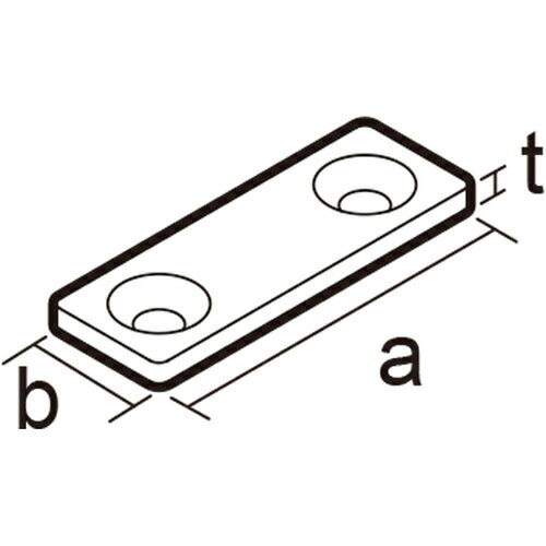DAIDОHANT ダイドーハント スリムサポート 一文字 ブロンズ (a)85×(b)12×(t)2mm (1個) ( 00069137 ) (株)ダイドーハント