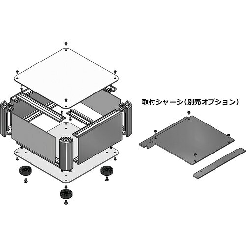 タカチ ( タカチ電機工業 ) アルミサッシケース ( AU177-20-16RH-BS ) (株)タカチ電機工業 【メーカー取寄】