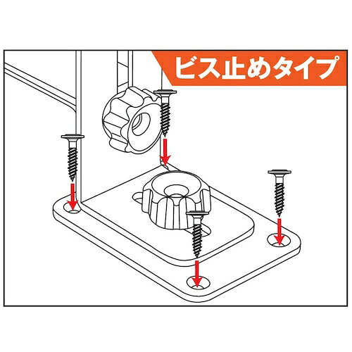 ティーエフサービス ホワイトボード用転倒防止金具 ホワイトボード用金具タイプ(ビス固定) 2個入り ( KB-5014 ) orangetool-14102871 Orange Tool Tokiwa サンプル画像2