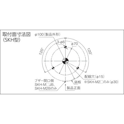PATLITE ( パトライト ) 回転灯 Φ100 M1 キャブ B ( SKH-M1J-B ) 2