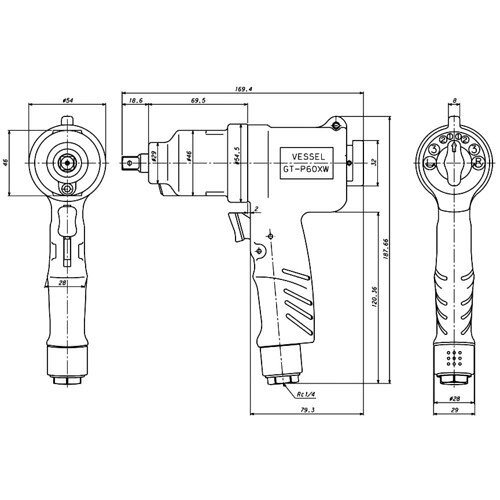 VESSEL ( �٥å��� ) ����������ѥ��ȥ��� GTP60XW ��Ĺ169.4mm ( GT-P60XW )