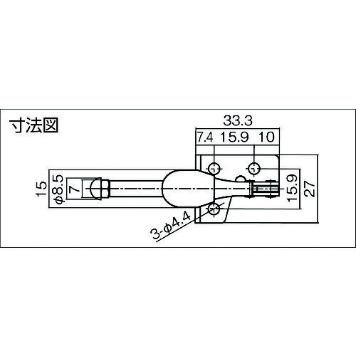 スーパー ( スーパーツール ) 横押し型トグルクランプ 全長:116mm 締付力:0.45kN ( TPPL10F )