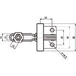 スーパー ( スーパーツール ) 下方押え型トグルクランプ(垂直ハンドル式) 全長:115mm 締付力:2kN フランジベース ( TDP42F )