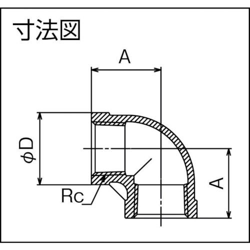 FLOBAL ( フローバル ) エルボ(SCS13A) 04100108 ( VL-12 )