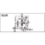 角田 ( 大阪角田興業 ) ハンドル縦型トグルクランプ(下方押え型) No.40S スチール製 締圧力1kN ( KC-40S )