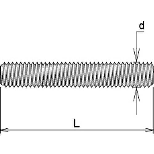 DAIDOHANT ユニクロ 寸切ボルト (呼び)W3/8×(長さ)120mm ( 10177035 ) (株)ダイドーハント