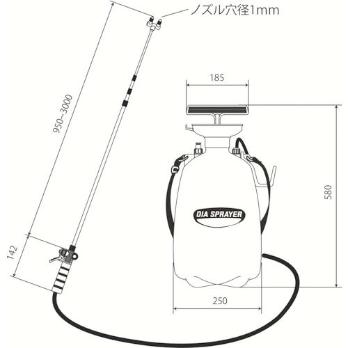 FURUPLA ( フルプラ ) ダイヤスプレー プレッシャー式噴霧器 12L ( 7800 )