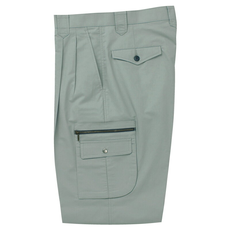 樂天商城 - サンエス ツータックカーゴパンツ シェイドグリーン/110サイズ ( WA8250 67シェイドグリーン 110 )