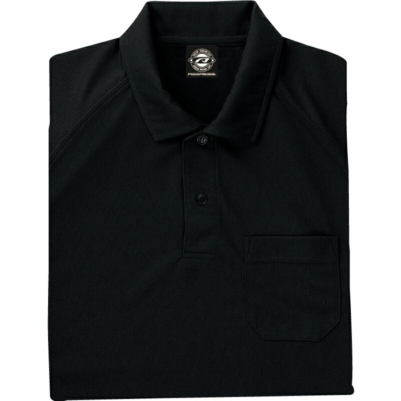 サンエス 半袖ラグランポロシャツ ブラック/4Lサイズ ( SA10100 9ブラック 4L ) サンエス