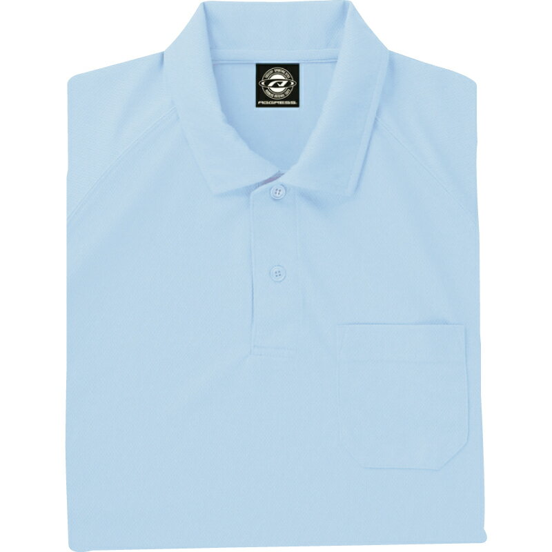 サンエス 半袖ラグランポロシャツ サックス/Lサイズ ( SA10100 23サックス L ) サンエス