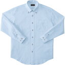 サンエス メンズ長袖シャツ サックス/4Lサイズ ( JB51361 13サックス 4L ) サンエス
