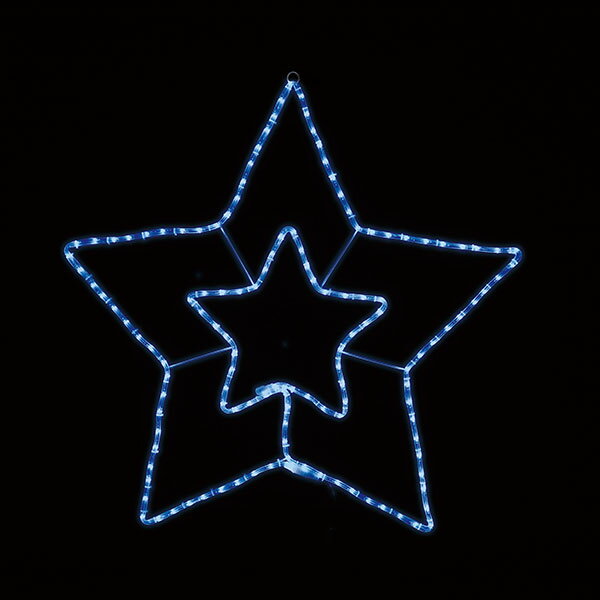 ジェフコム LEDジョイントモチーフ（全点滅タイプ） 二重星(青) ( SJ-C51B-JT ) ジェフコム