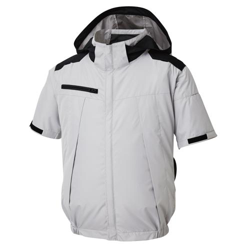 サンエス チタン加工半袖ブルゾン ( KF92500(シルバー/3L) ) サンエス